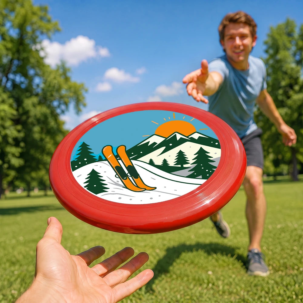 
Paint by Numbers - Frisbee | Skis in the Mountains