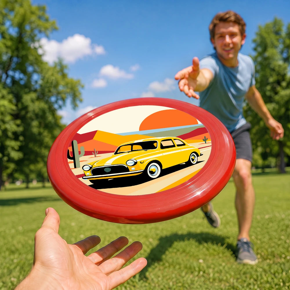 Paint by Numbers - Frisbee | Yellow Car at Sunset