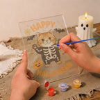 Paint by Numbers - Halloween Light | Cat in a Skeleton Suit