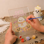 Paint by Numbers - Halloween Light | Cute Spooky Ghost with Candy