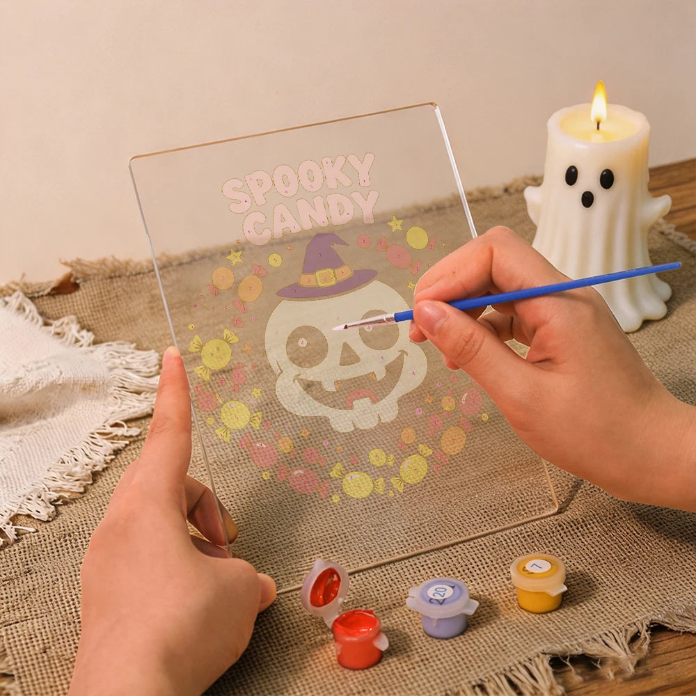 
Paint by Numbers - Halloween Light | Spooky Candy Skull