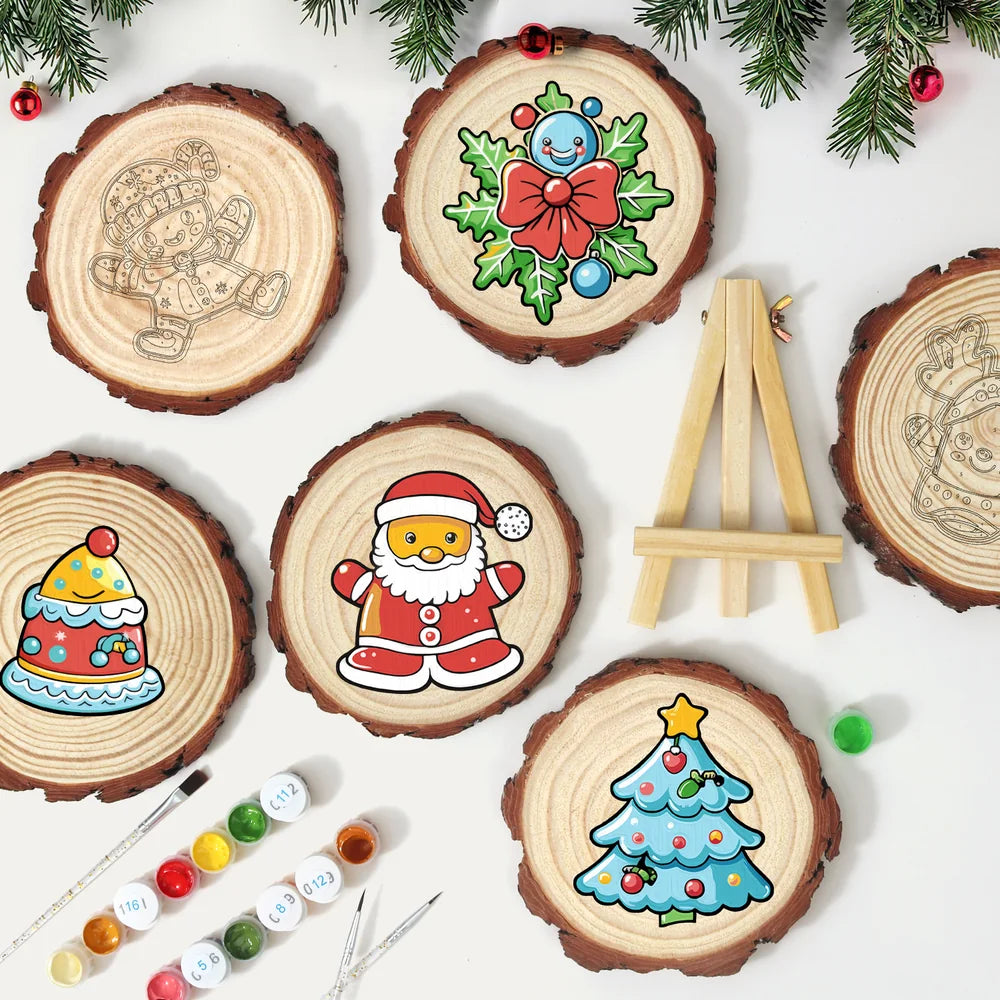 Paint by Numbers - Wood Slice | Santa Chick