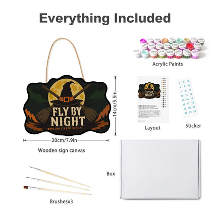 Paint by Numbers - Wooden Door Hanger | Fly by Night