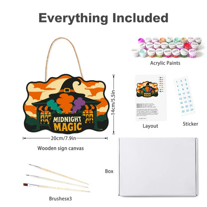 Paint by Numbers - Wooden Door Hanger | Midnight Magic