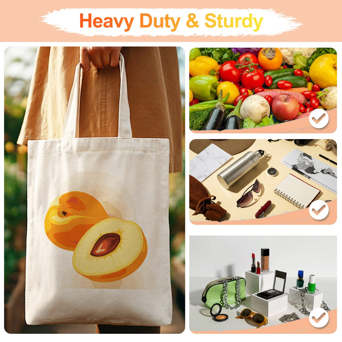
Paint by Numbers - DIY Totebag | Peach Delight