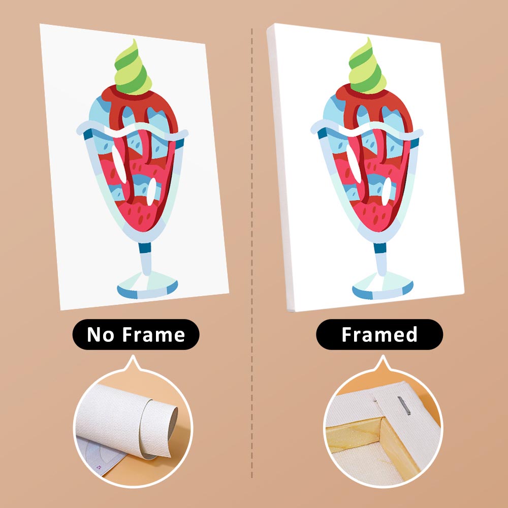 
Paint by Numbers – 6 Mini Paintings | Colorful Ice Cream Delights Set