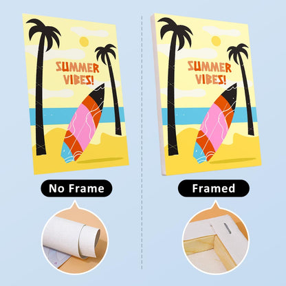 Paint by Numbers – 6 Mini Paintings | Retro Summer Holiday Set
