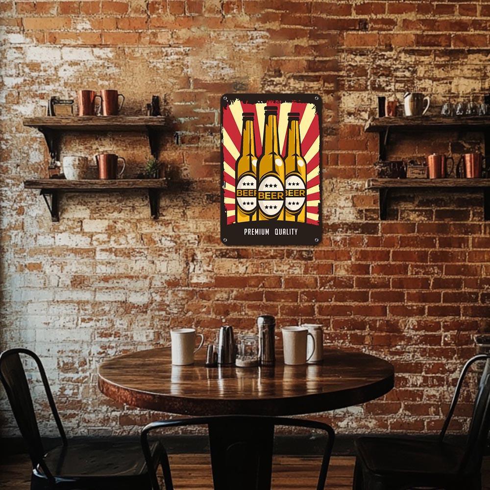 
Paint by Numbers – Vintage Metal Bar Art | Beer Trio Poster