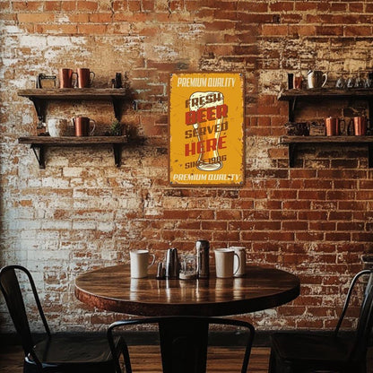 Paint by Numbers – Vintage Metal Bar Art | Fresh Beer Served Here
