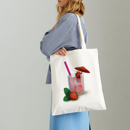 Paint by Numbers – DIY Totebag | Strawberry Drink