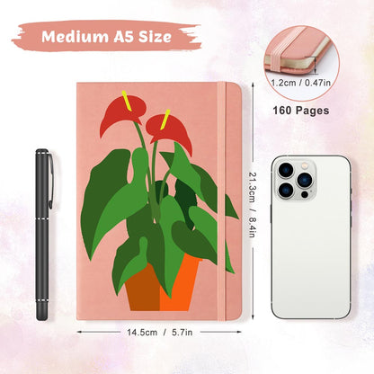 Paint by Numbers Hardcover Journal Notebook - Succulent Potted Plant