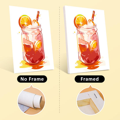 Paint by Numbers – 6 Mini Paintings | Mason Jar Fruit Drinks Set