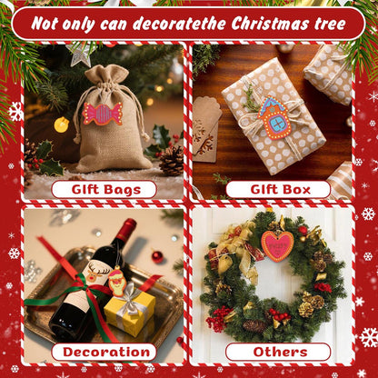Paint by Numbers – 8 Christmas Ornaments – Colorful Reindeer, Santa & Festive Shapes Set