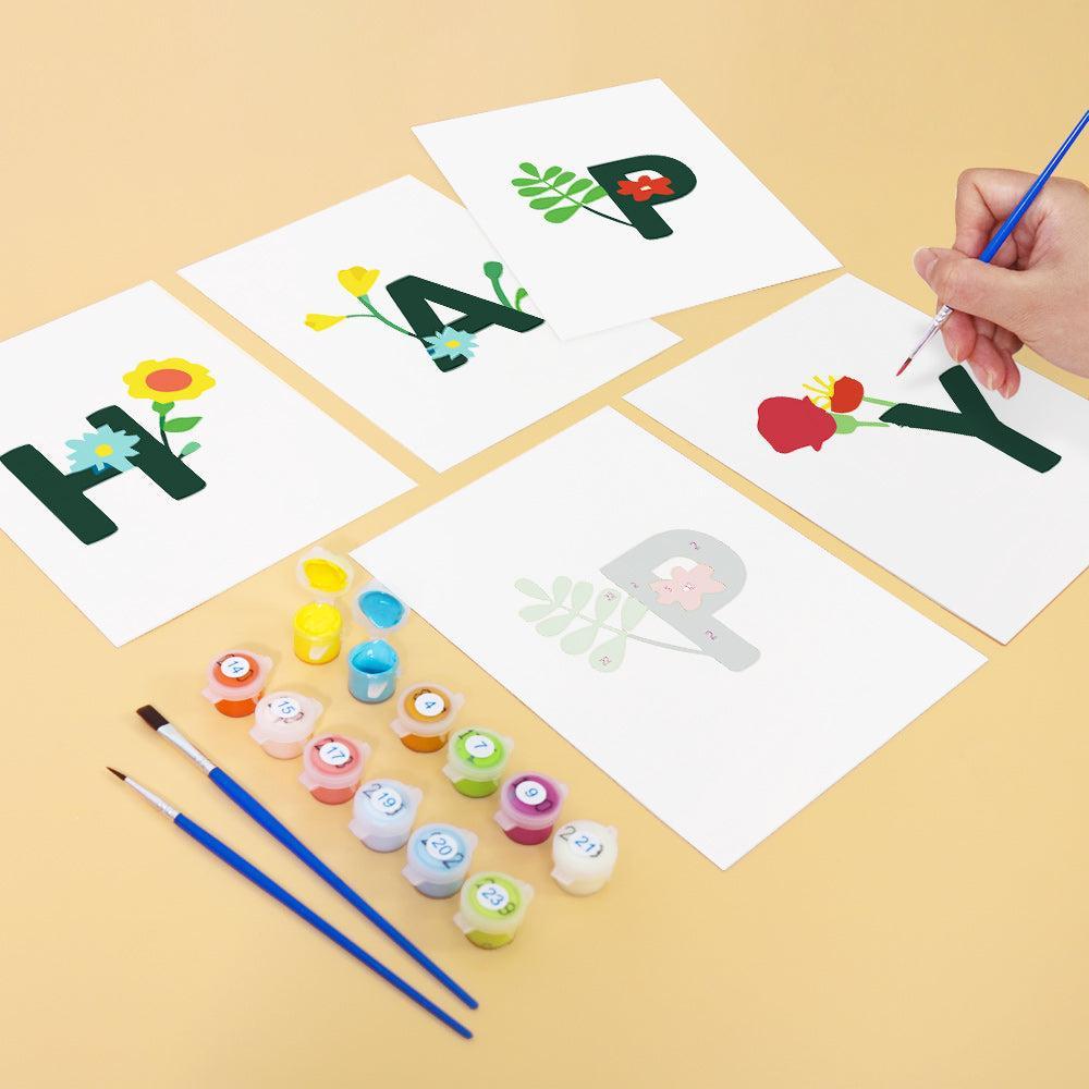 
Paint by Numbers – Alphabet Painting Kit | A to Z Floral Letters