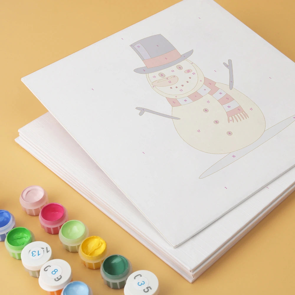 
Paint by Numbers – 6 Mini Paintings | Christmas Toy Figures (Square)