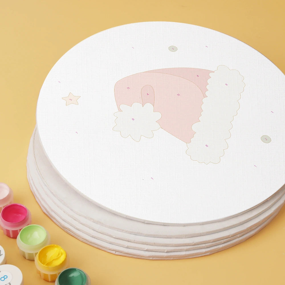 
Paint by Numbers – 6 Mini Paintings | Classic Christmas Symbols (Round)
