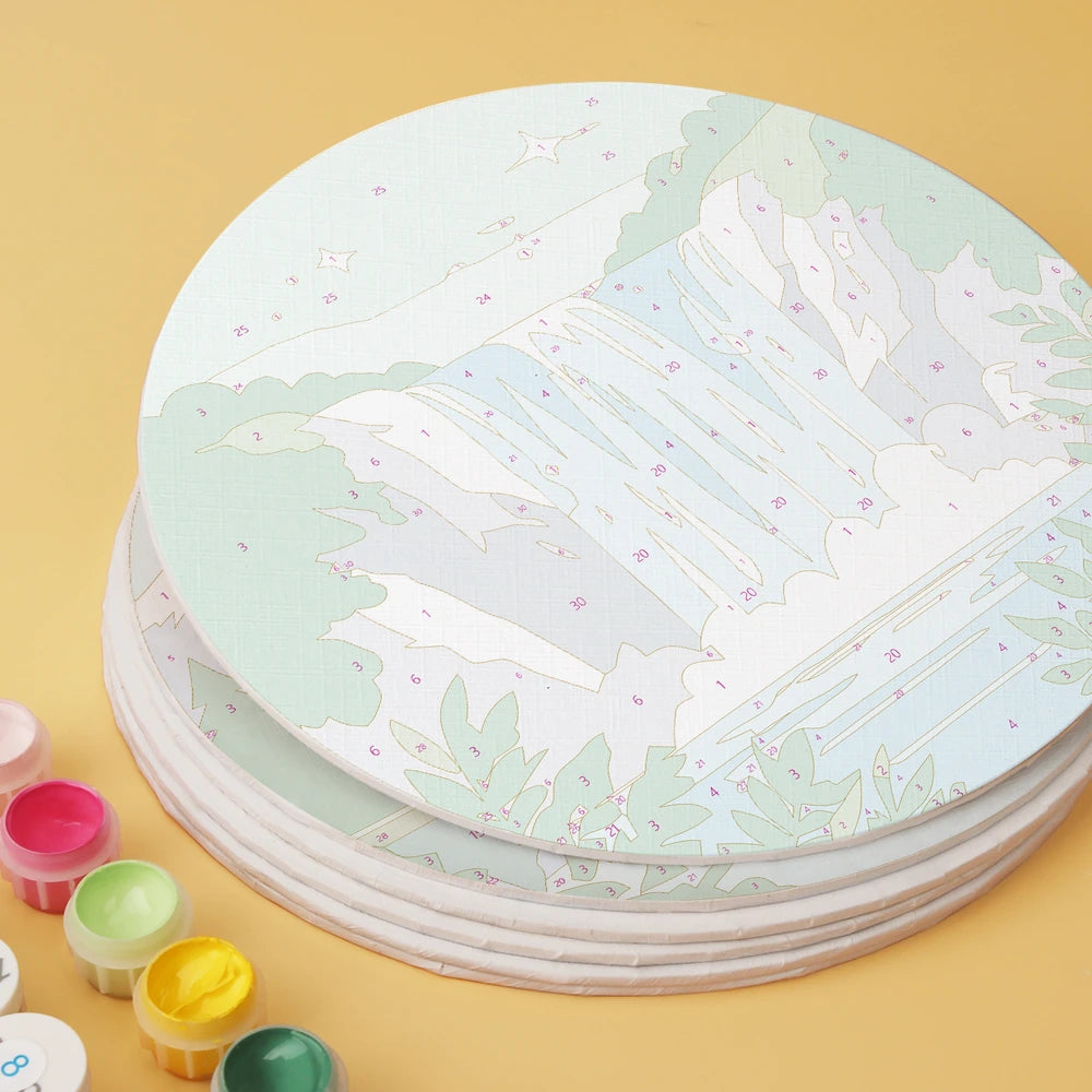 Paint by Numbers – 6 Mini Paintings | Dream Destination Rounds (Round)