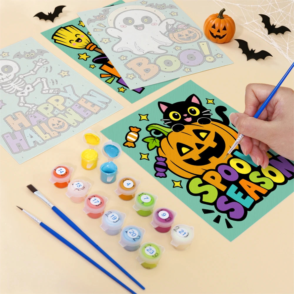 Paint by Numbers – 6 Mini Paintings | Hocus Pocus Comic Lettering Set