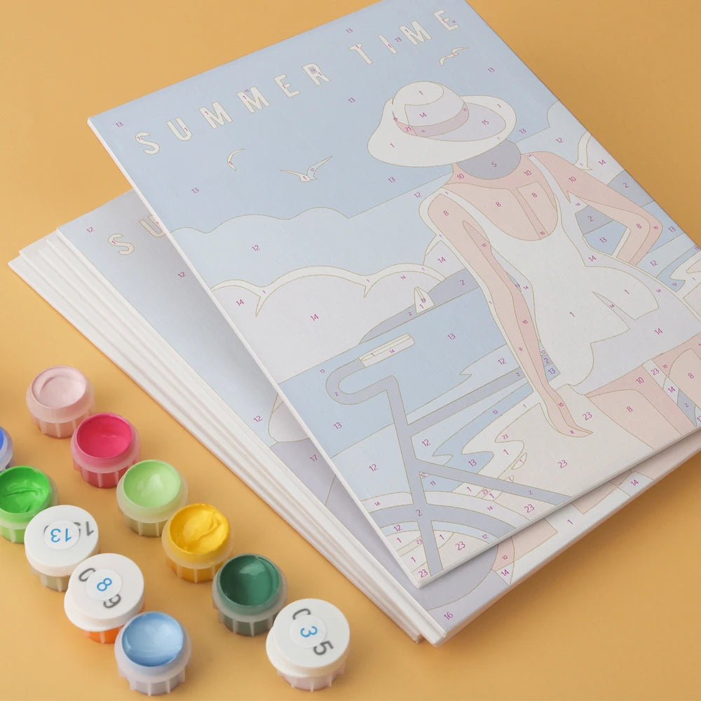 
Paint by Numbers – 6 Mini Paintings | Summer Time Travel Posters