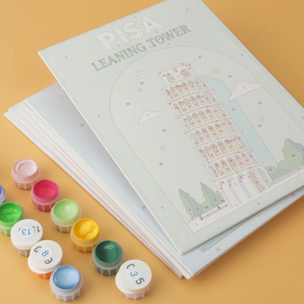 
Paint by Numbers – 6 Mini Paintings | World Landmark Travel Posters