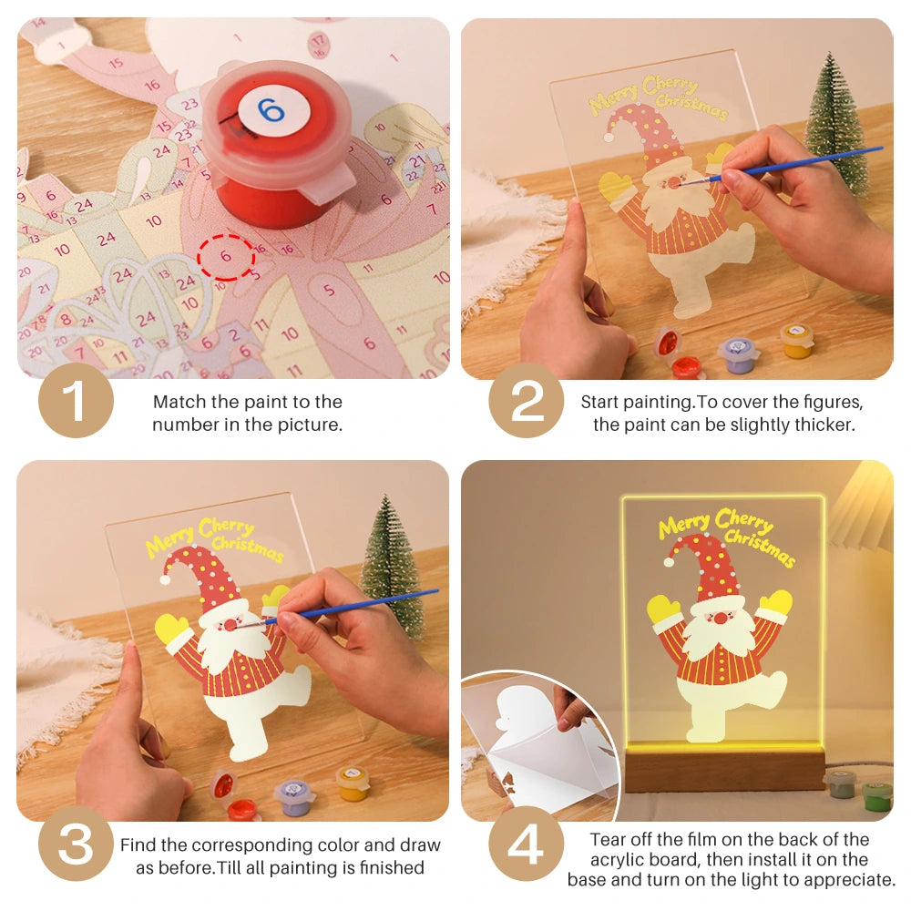 Paint by Numbers - Christmas Light | Cheering Christmas Gnome