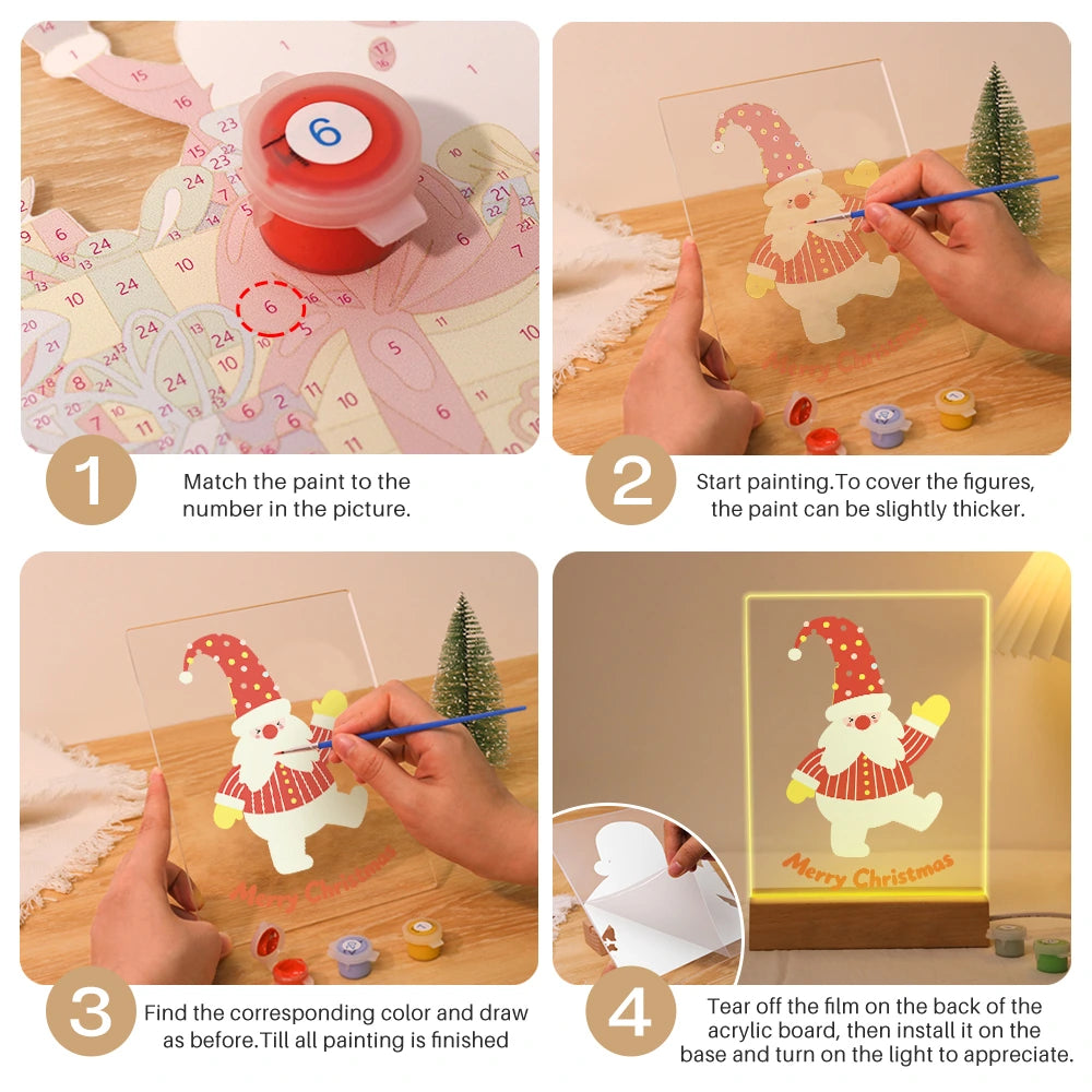 
Paint by Numbers - Christmas Light | Dancing Christmas Gnome