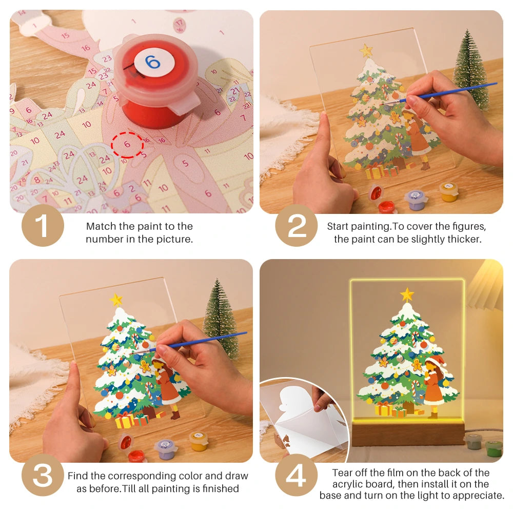 
Paint by Numbers - Christmas Light | Girl at the Snowy Tree