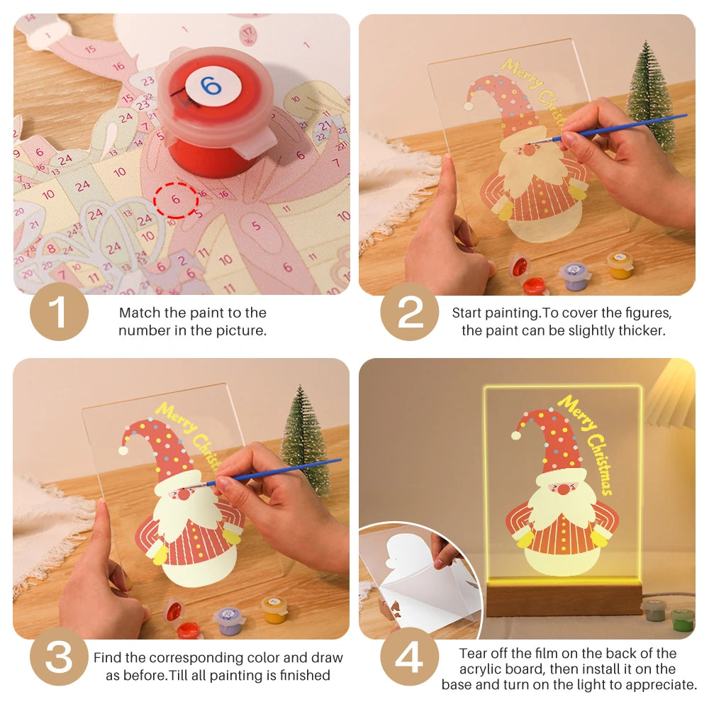 
Paint by Numbers - Christmas Light | Standing Christmas Gnome
