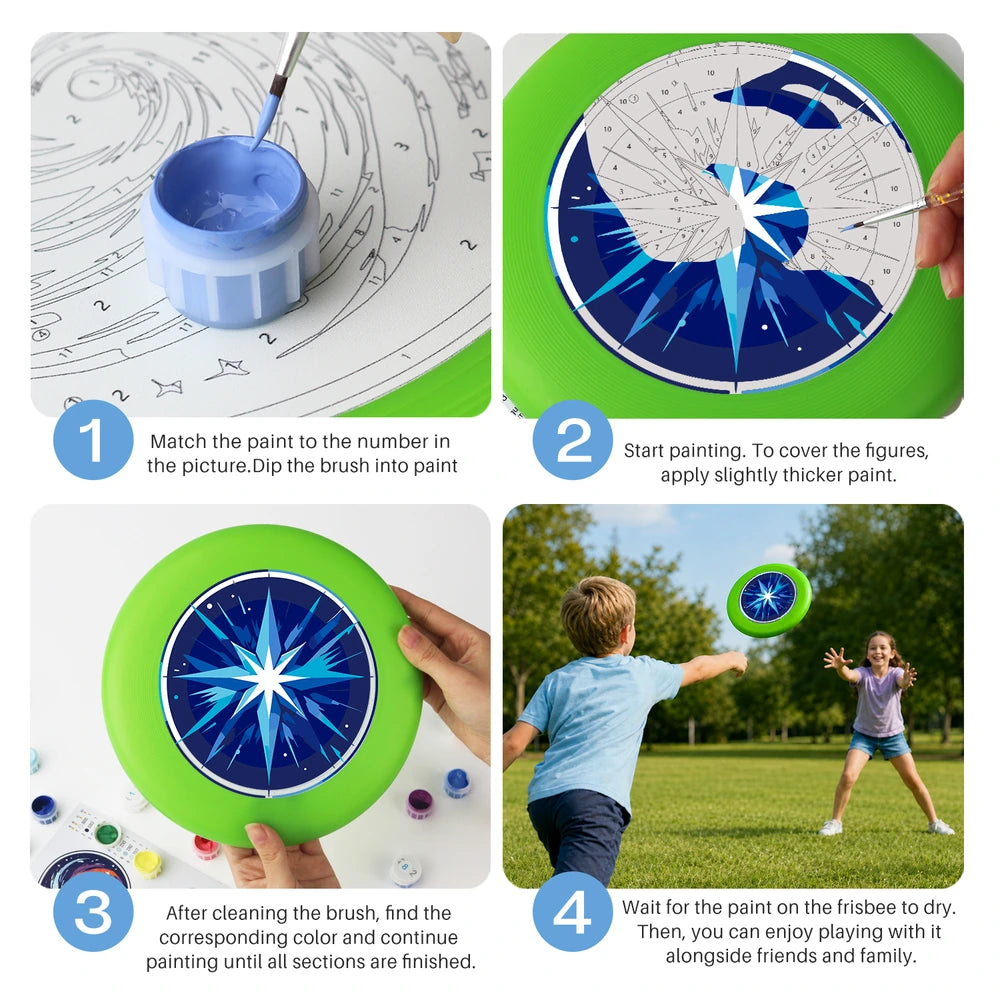 Paint by Numbers - Frisbee | Blue Compass Star