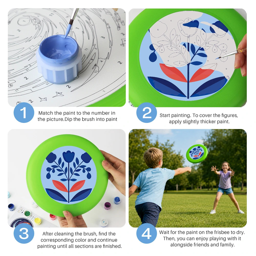 Paint by Numbers - Frisbee | Blue Folk Flowers