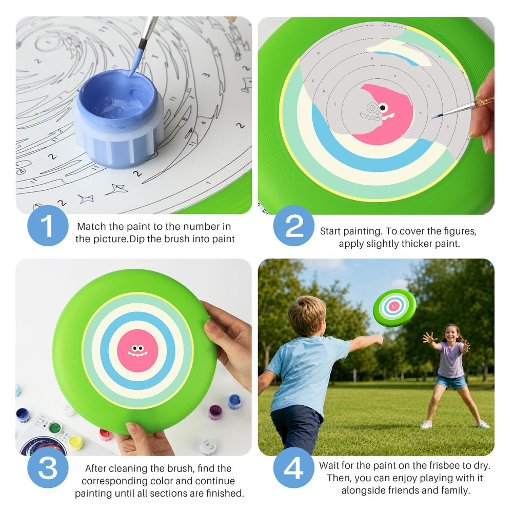 
Paint by Numbers - Frisbee | Bullseye Face in Pink