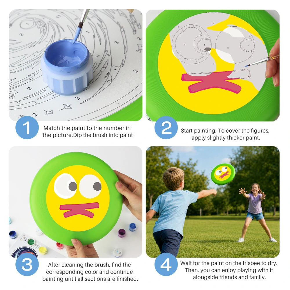 
Paint by Numbers - Frisbee | Cheeky Yellow Face