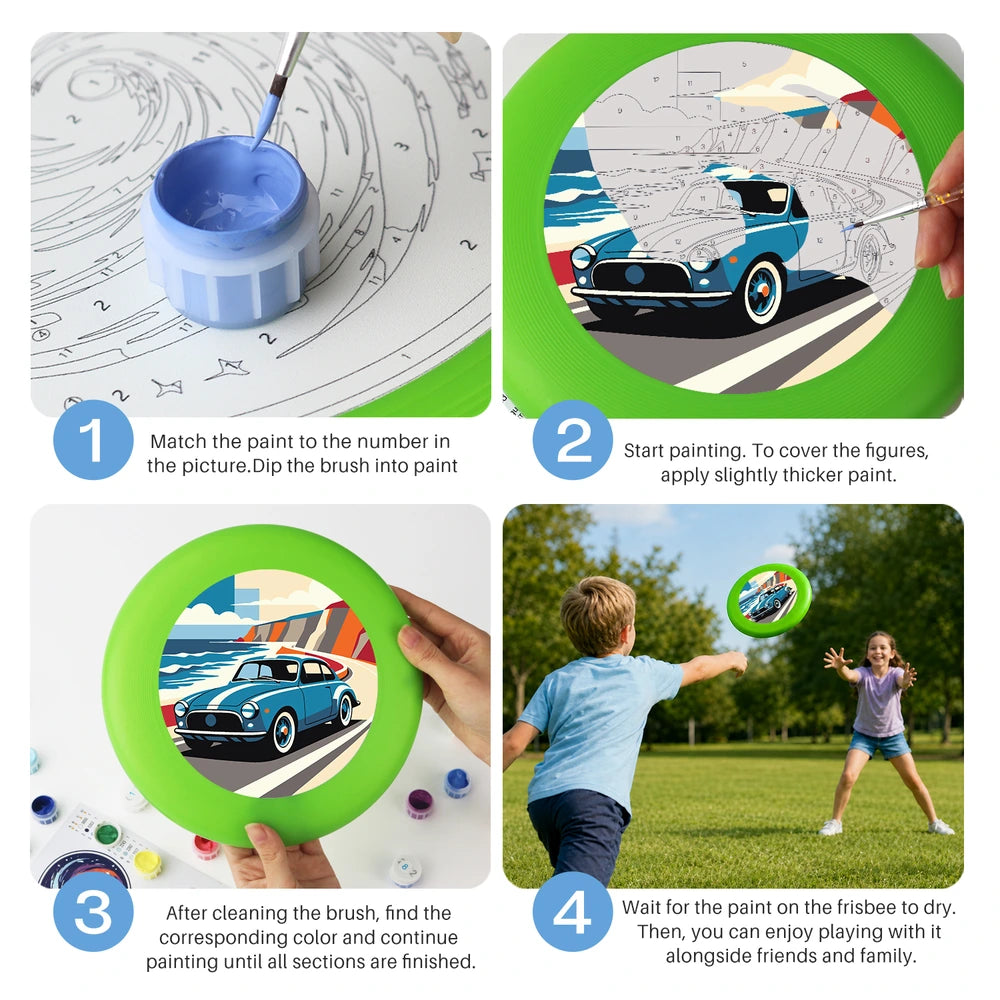 
Paint by Numbers - Frisbee | Classic Car by the Sea