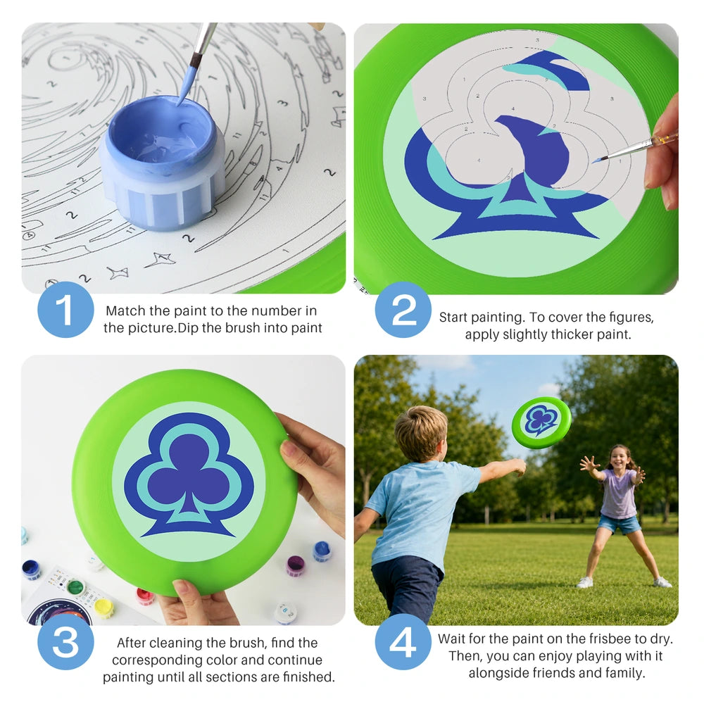 
Paint by Numbers - Frisbee | Clover Symbol