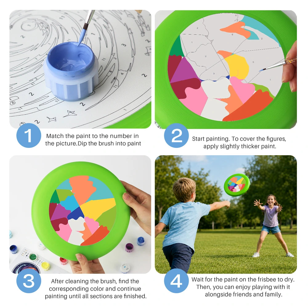 Paint by Numbers - Frisbee | Colour Block Wolf