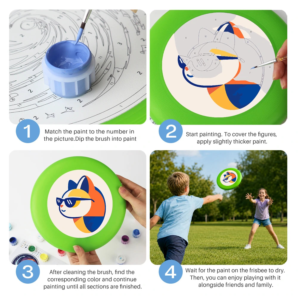 Paint by Numbers - Frisbee | Cool Geometric Fox