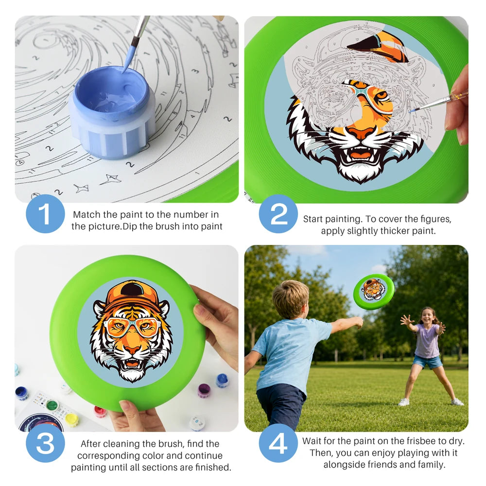 Paint by Numbers - Frisbee | Cool Tiger in a Cap