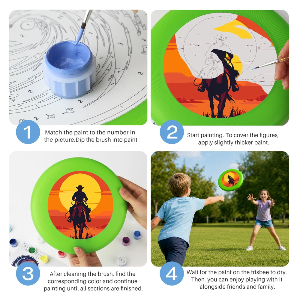 Paint by Numbers - Frisbee | Cowboy at Sunset