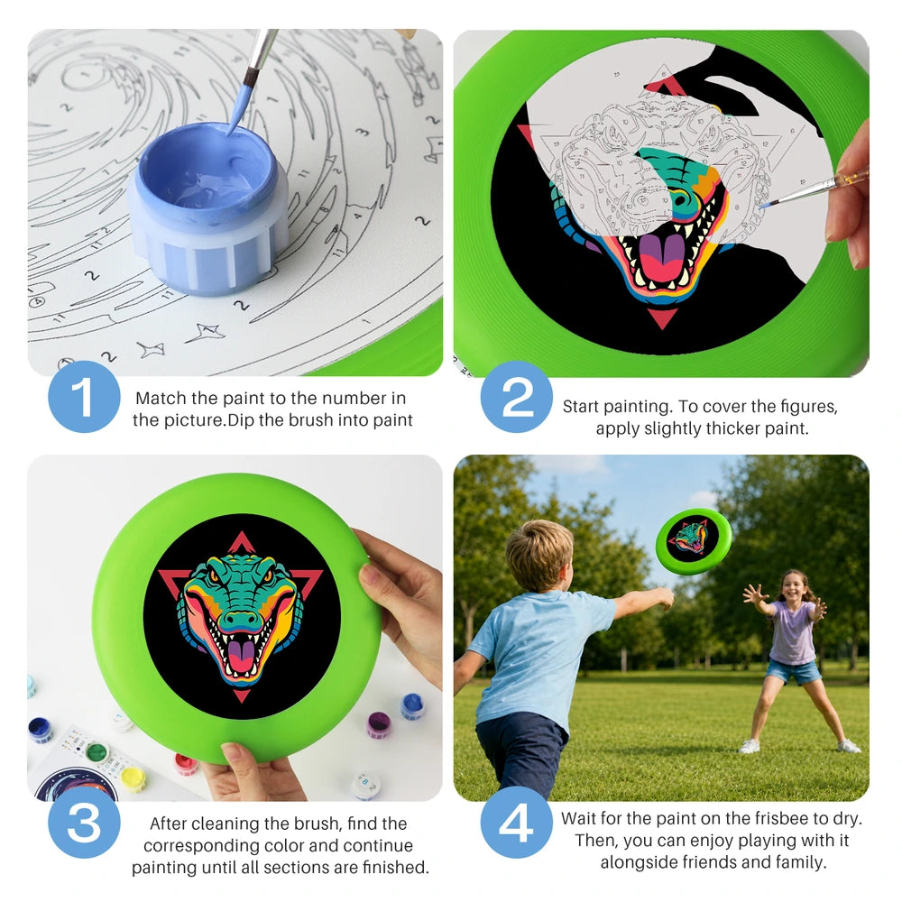 
Paint by Numbers - Frisbee | Crocodile Emblem
