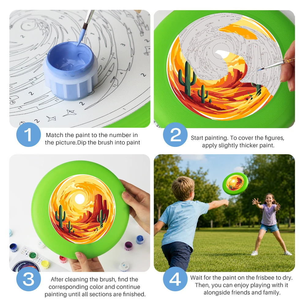 Paint by Numbers - Frisbee | Desert Sun Swirl