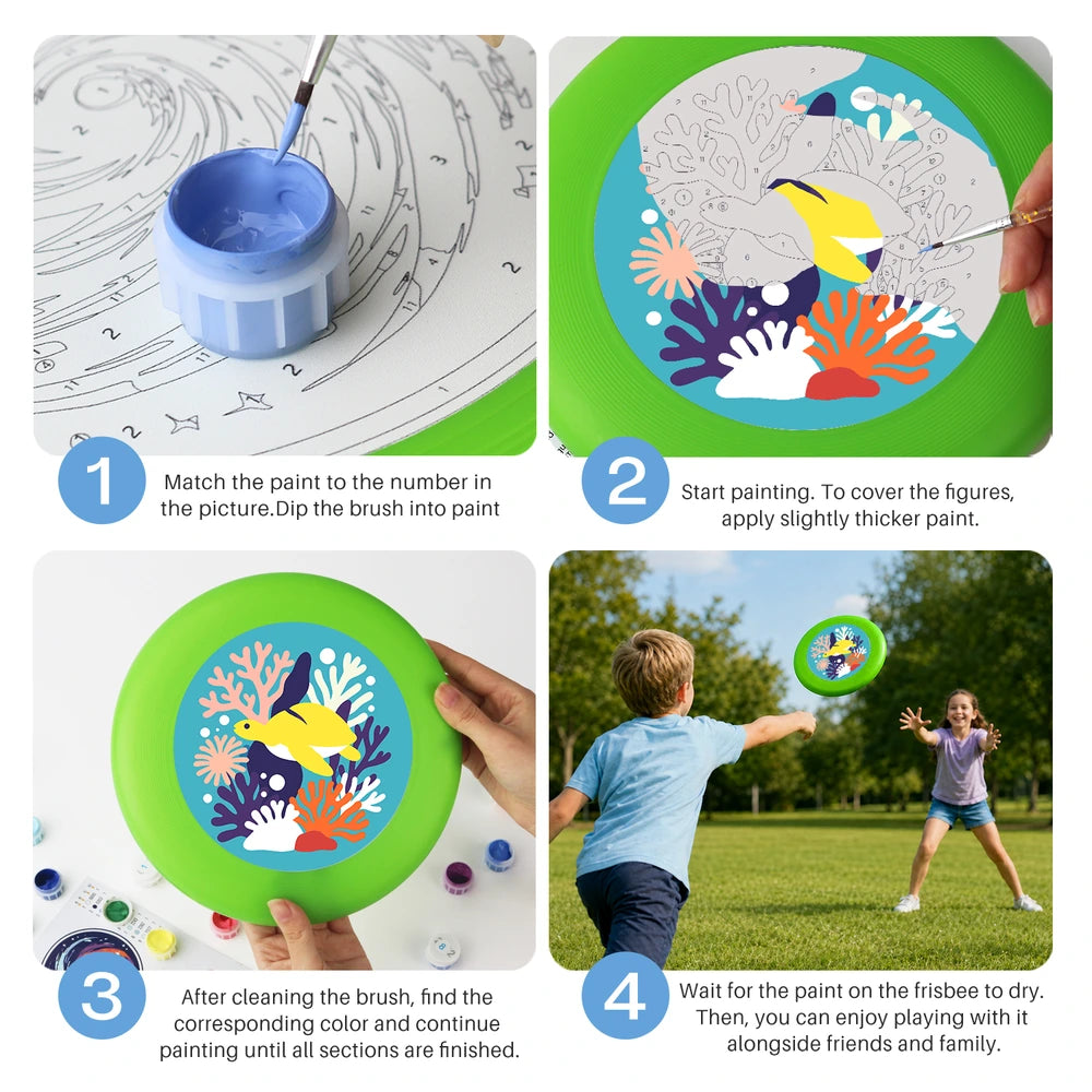 
Paint by Numbers - Frisbee | Fish on the Reef