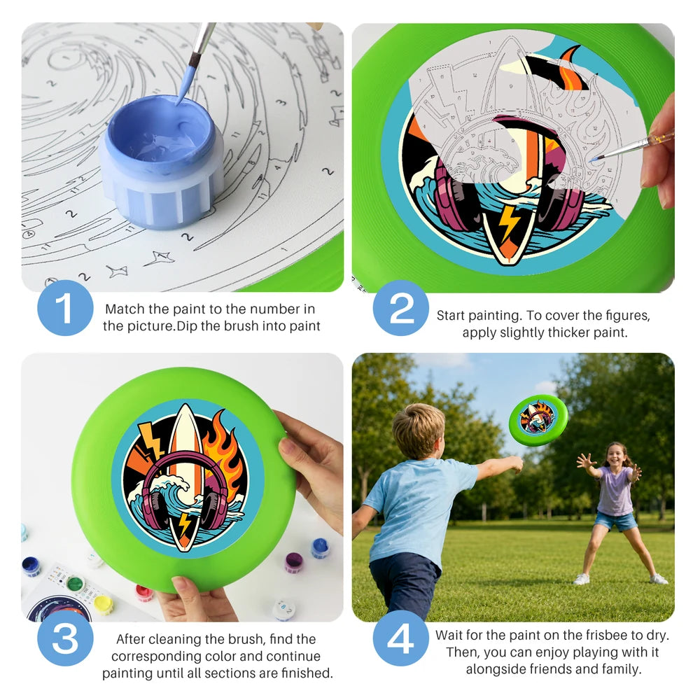 
Paint by Numbers - Frisbee | Flaming Surfboard