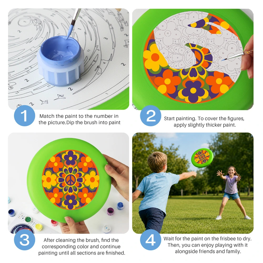 Paint by Numbers - Frisbee | Flower Power Mandala