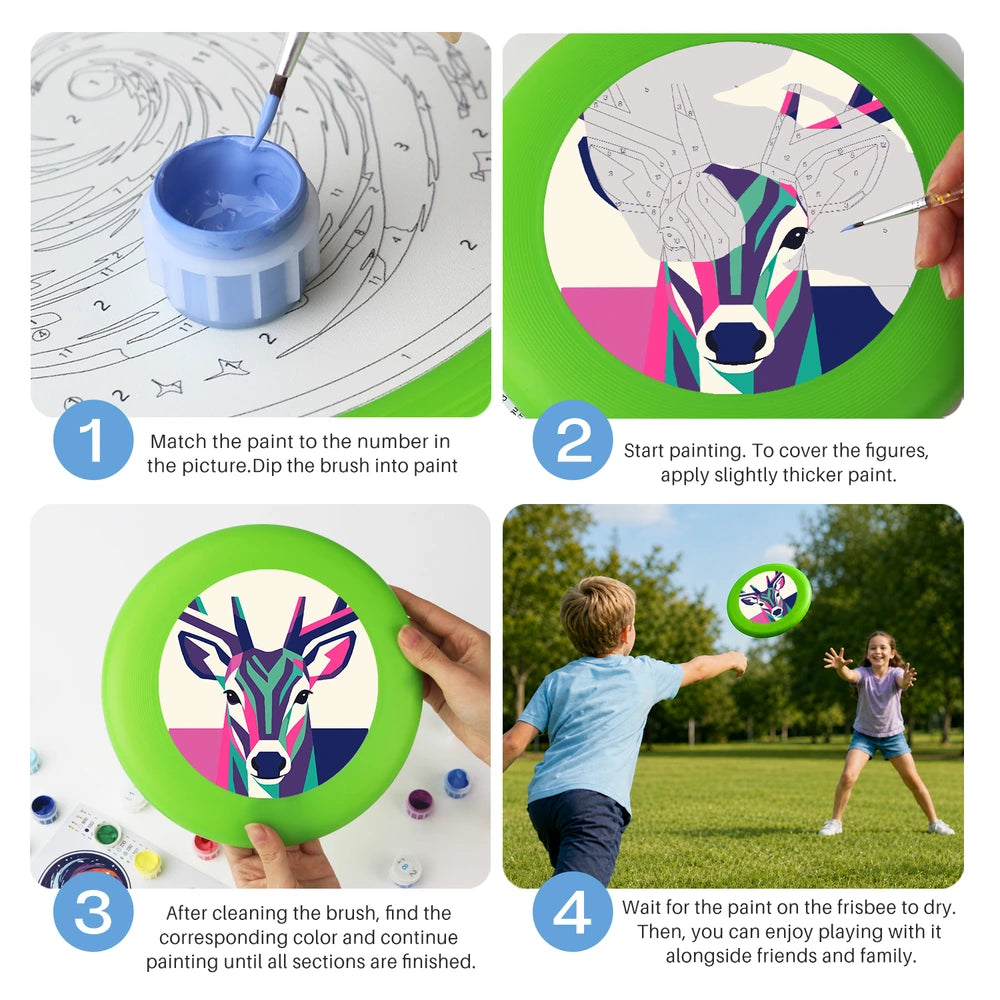 Paint by Numbers - Frisbee | Geometric Deer