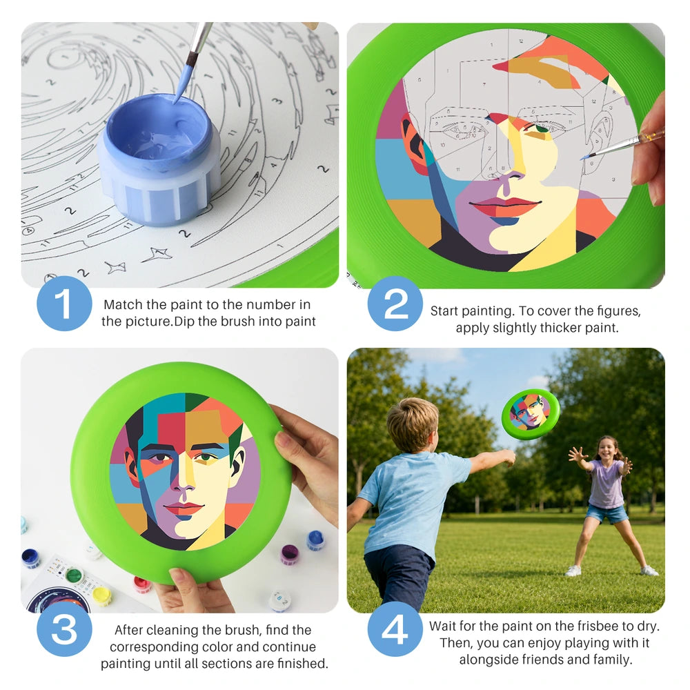
Paint by Numbers - Frisbee | Geometric Man Portrait
