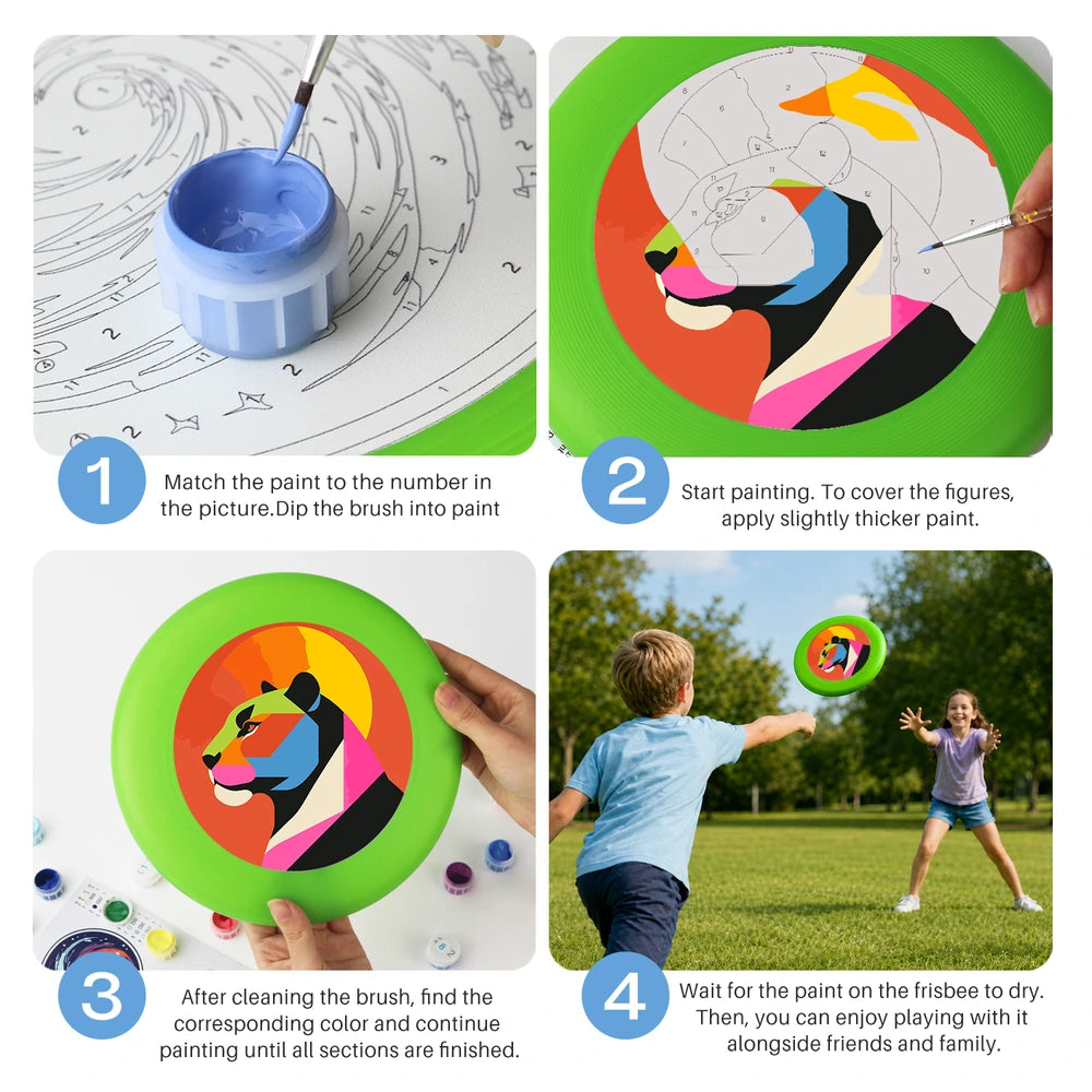 
Paint by Numbers - Frisbee | Geometric Panther