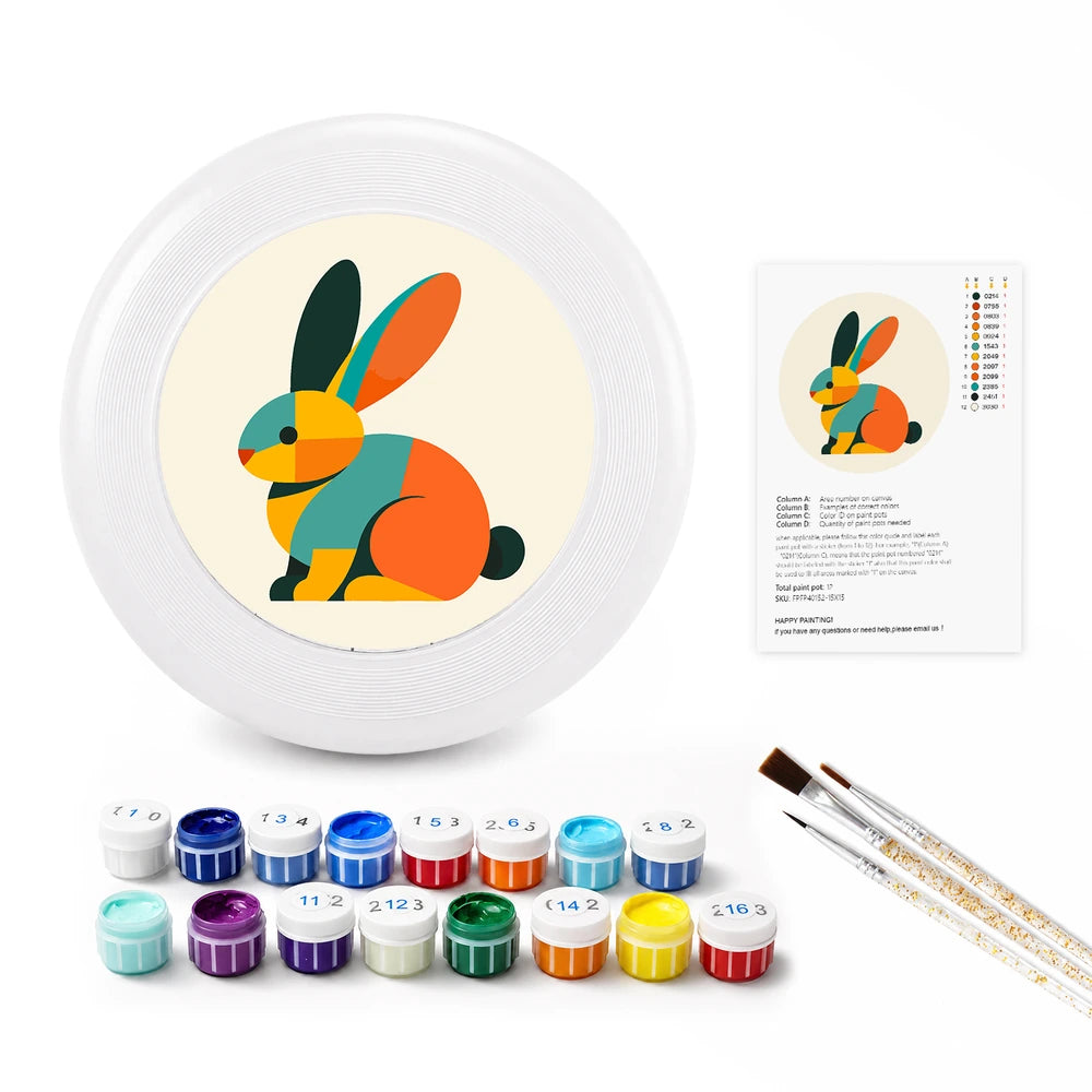 
Paint by Numbers - Frisbee | Geometric Rabbit