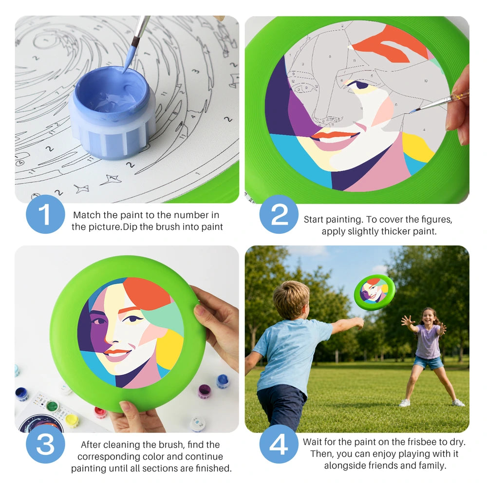 Paint by Numbers - Frisbee | Geometric Woman Portrait