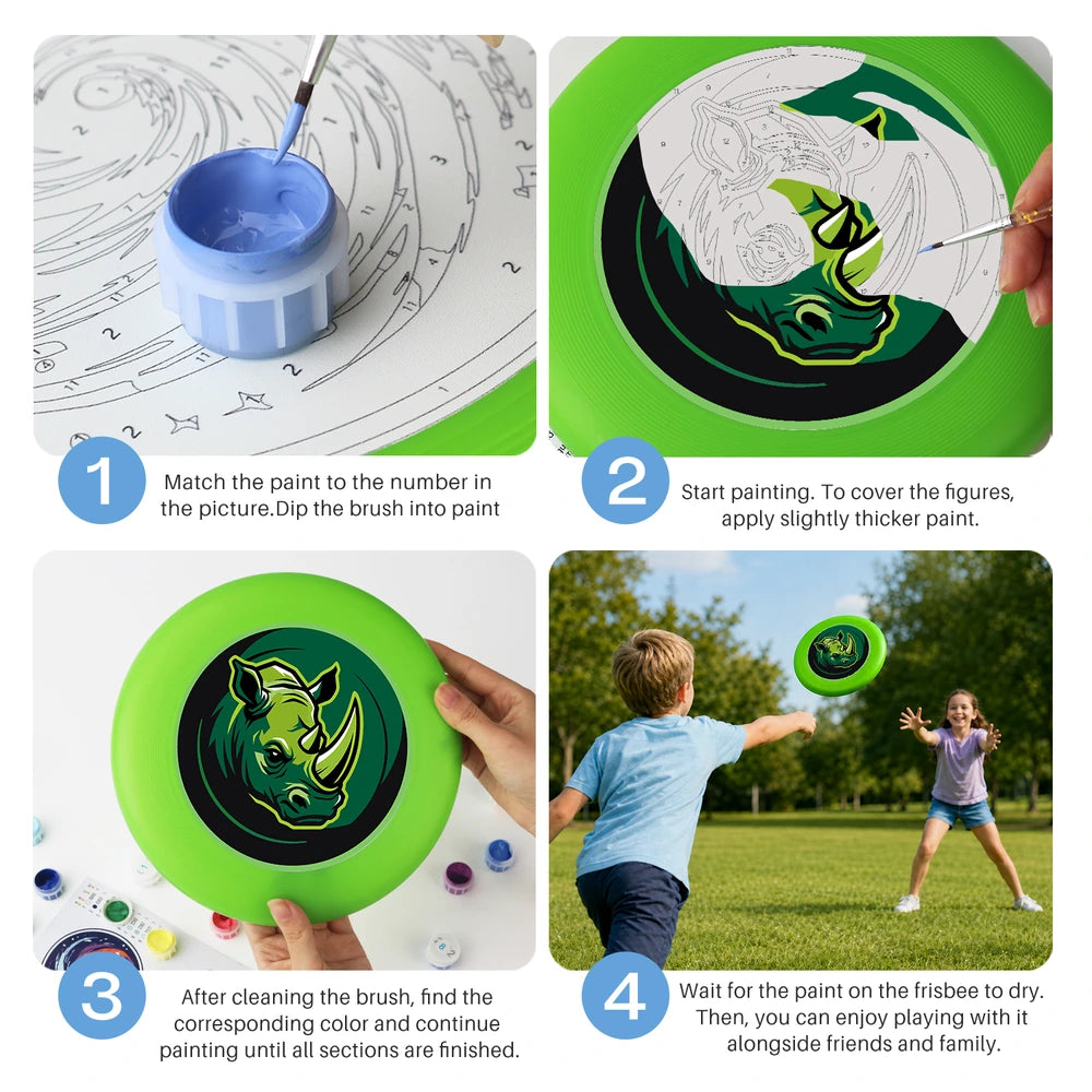 
Paint by Numbers - Frisbee | Green Rhino Emblem