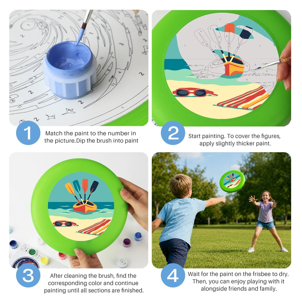 
Paint by Numbers - Frisbee | Kayak on the Beach